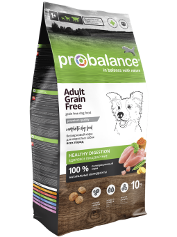 Сухой беззерновой корм для собак Probalance Grain Free, 10кг